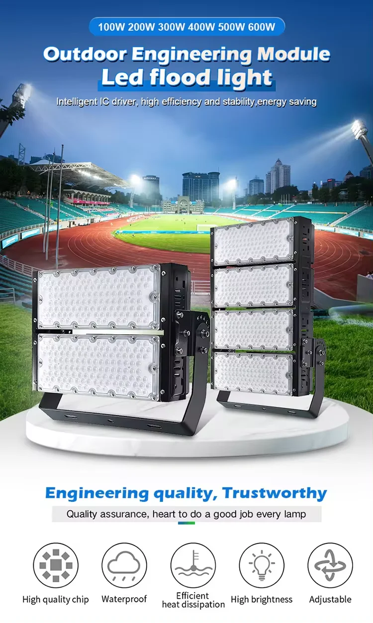 Ip65 Waterproof Spotlight Lamp Ip66 Outdoor Football Tunnel Stadium Light LED Flood Garden Flood Lights