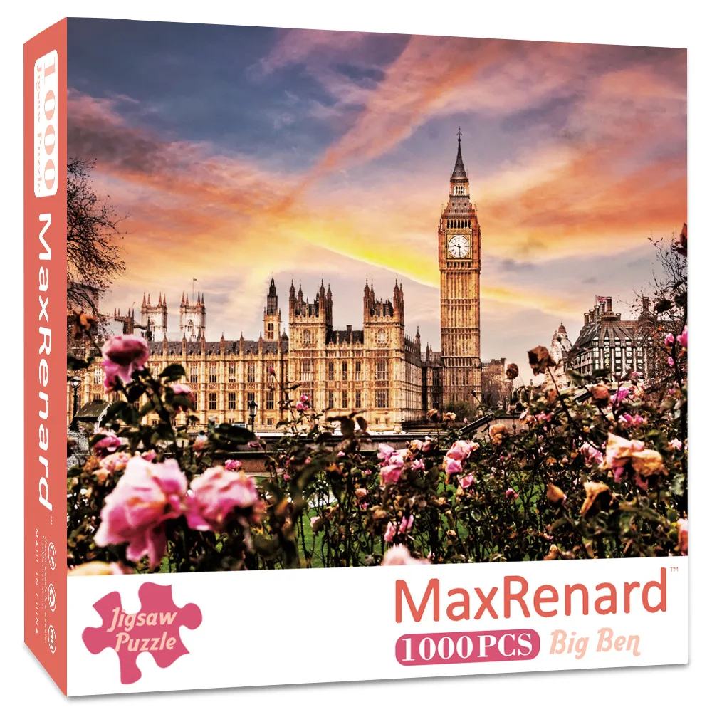 

Puzzle 1000 Pieces Toy for Adults Big Ben London Jigsaw Famous Landscape Puzzle Home Wall Decoration Toy Game Gift P435