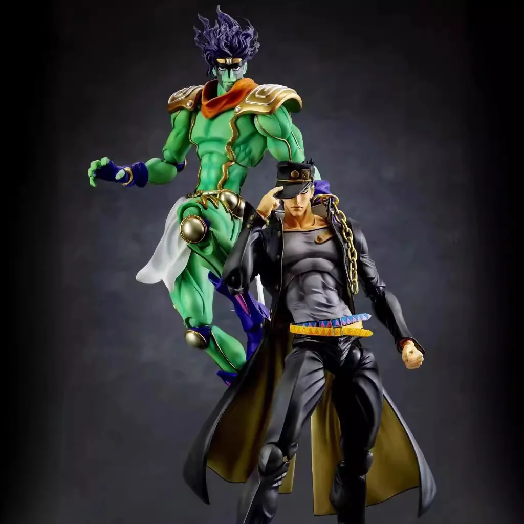 

Anime JoJo's Bizarre Adventure Figures Star Platinum Kujo Jotaro Action Figure Collection Jonathan Joestar Dio Brando Model Toys