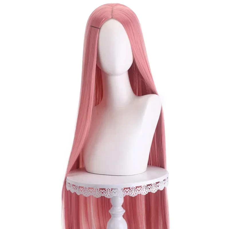 Halloween 40Inch Long Straight Cosplay Wig Centre Parting Central Split Blond Pink Red Purple Heat Resistant Synthetic Hair Wigs