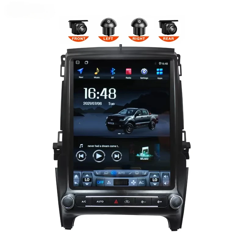 Vertical Screen Android Car Radio Stereo For Ford Ranger Raptor Everest T6 2016-2021 Car GPS Navigation Multimedia Player