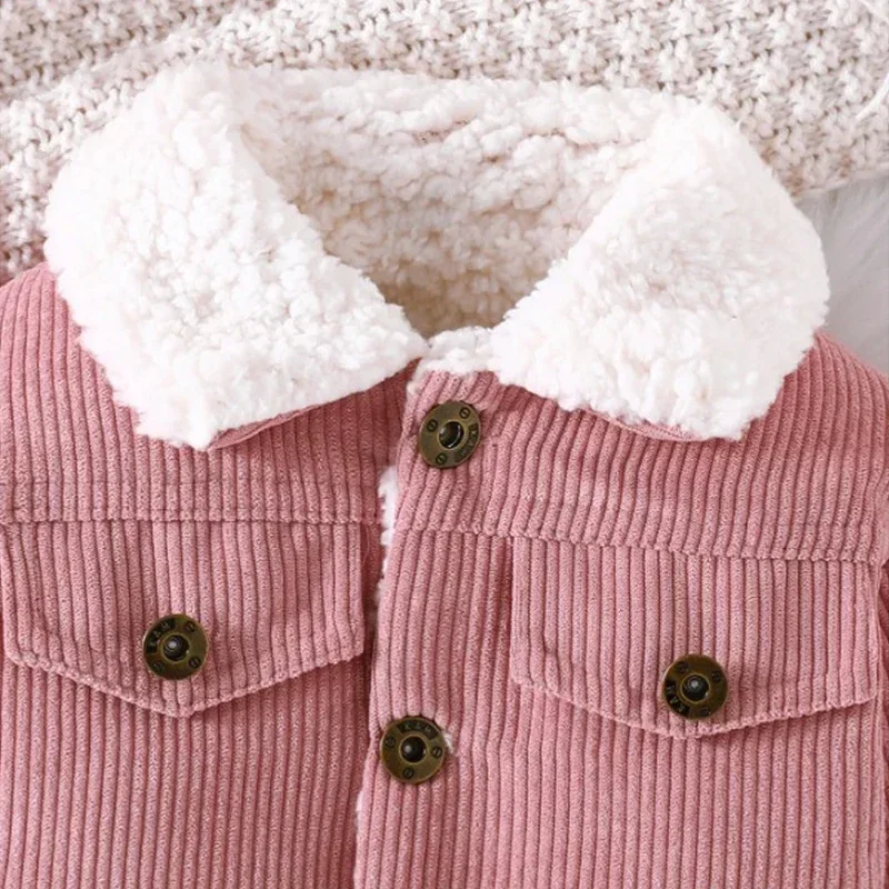 Winter Autumn Baby Coats Full Sleeve Think Warm Boy Girl Clothes Soild Pageant Handsome 2024 New Style Spring Infant Jacket Baby