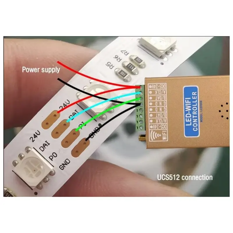 B69C LC2000B WIFI SPI Music Spectrum RGB Controller For 8-2048 Pixel LED Screen For WS2812B Digital Pixel Strip With Built-In