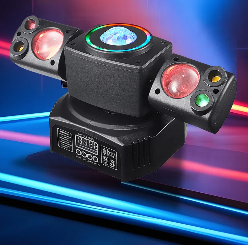 

Double Head Beam of Light Magic Ball Laser Light Bar Dance Table Lamp KTV Flash Rotating Beam of Light Pattern Moving Head Lamp