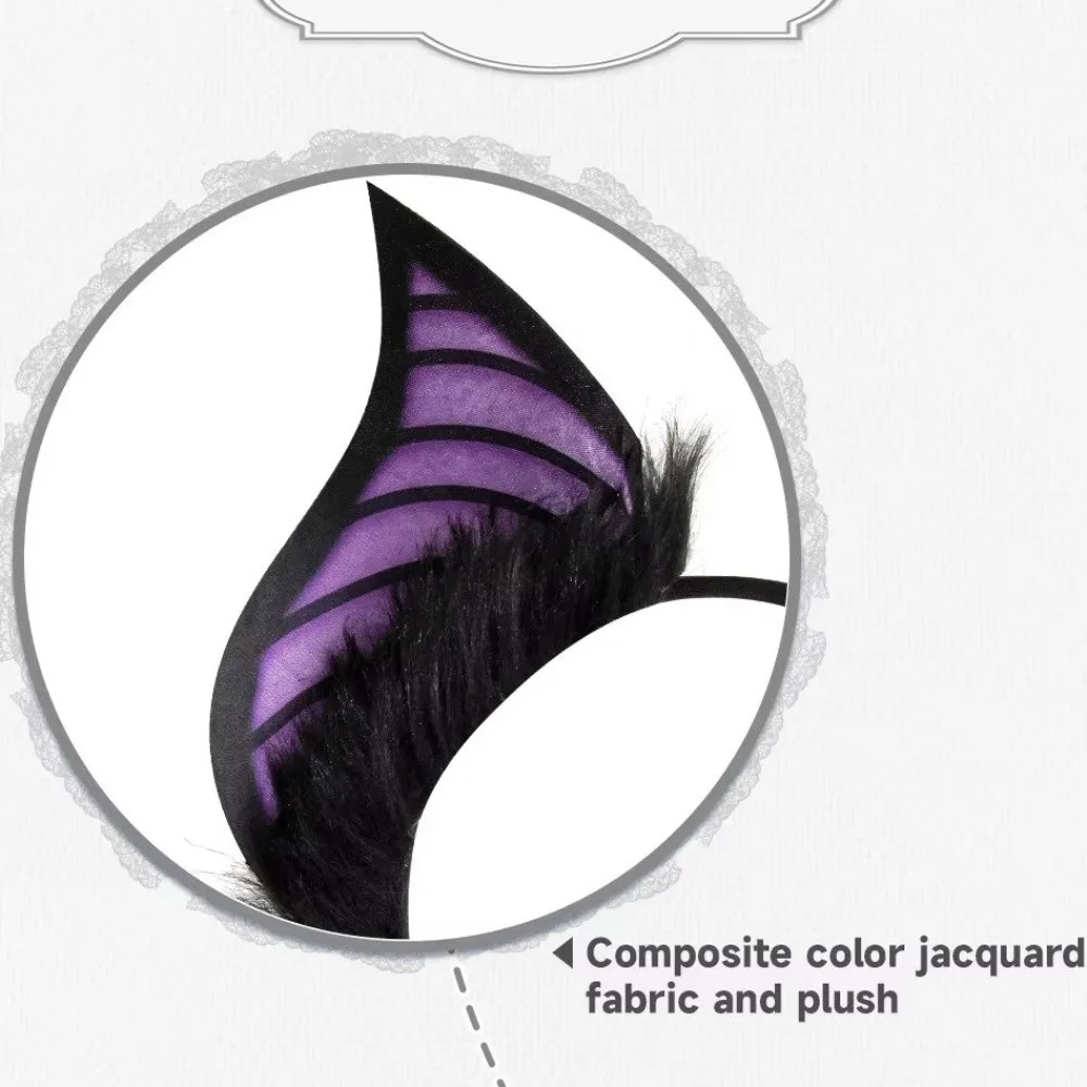 Creative Animal Beast Ears Halloween Costume Cosplay Props DIY Furry Bat Ears Headband Headpiece Headwear Halloween Hairband