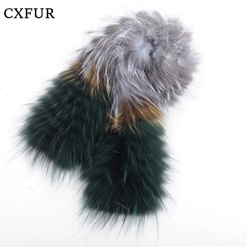 

New Arrival Ladies Elegant Fluffy Sewed Genuine Fox Fur Scarf CX-S-205C