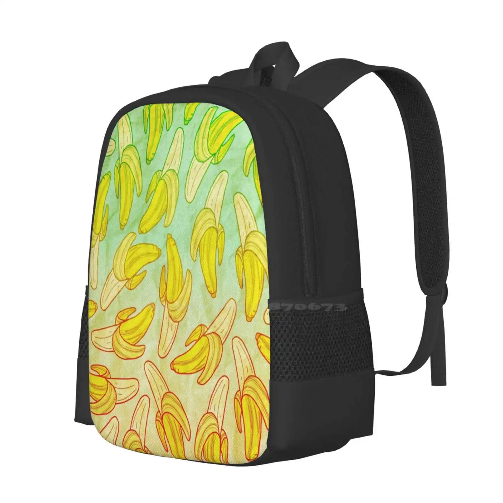 Banana - Rainbow Hot Sale Schoolbag Backpack Fashion Bags Breakfast Bright Cooking Cool Cute Delicious Eat Edible Food Fruit