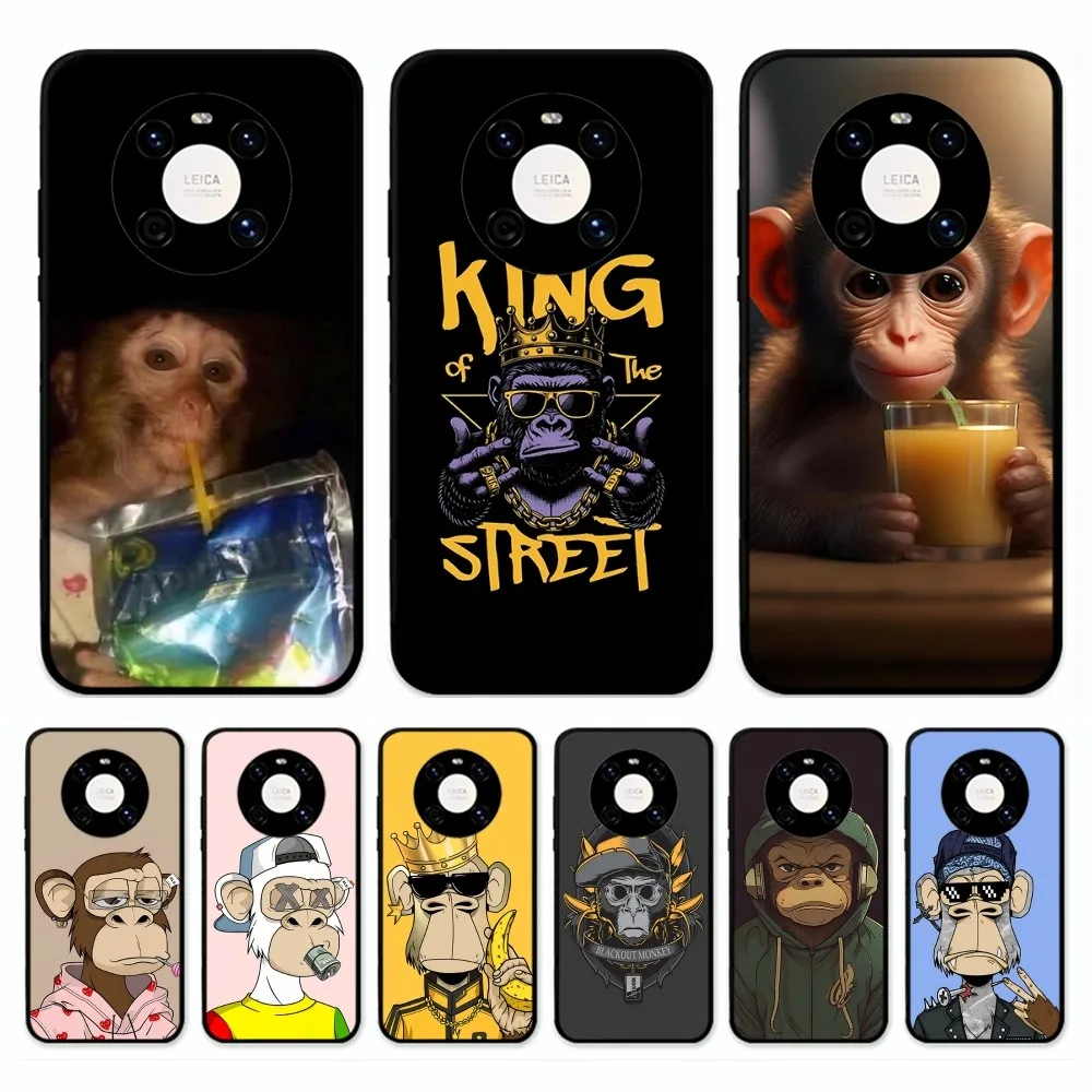 Monkey Drinking Juice Phone Case For Huawei Mate 10 20 30 40 50 lite pro Nova 3 3i 5 6 SE 7 pro 7SE