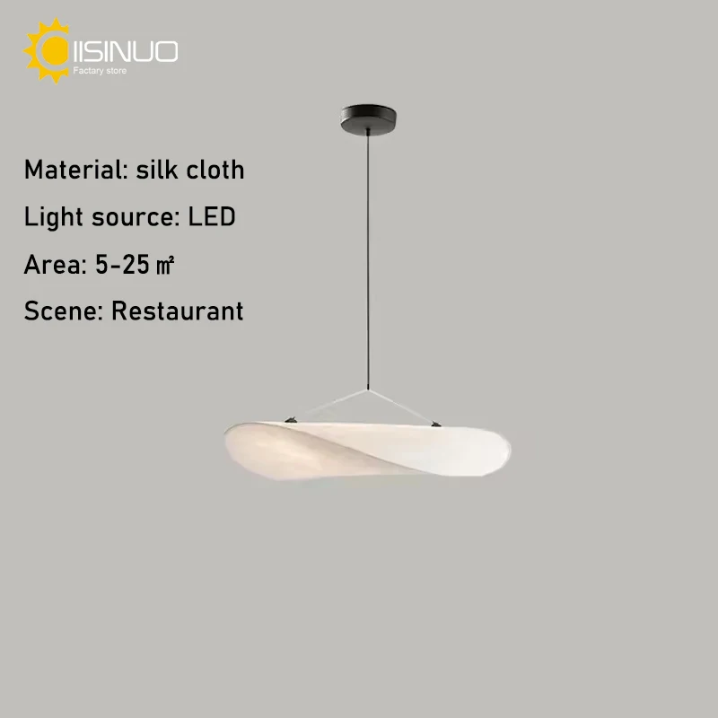 Nordic Tense Pendant Light Silk Handmade LED Hanging Lamp For Living Room Dining Island Hotel Parlor Restaurant Home Decoration