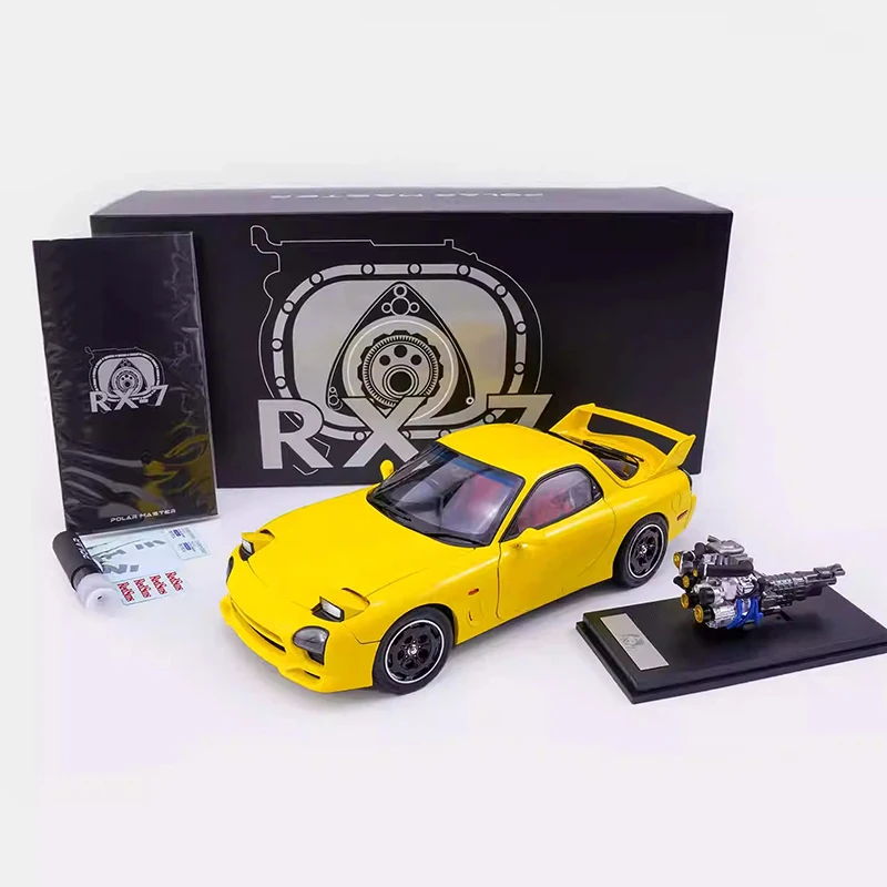 Polar MASTER 1:18 RX7 SPEED Yellow Alloy Car Model