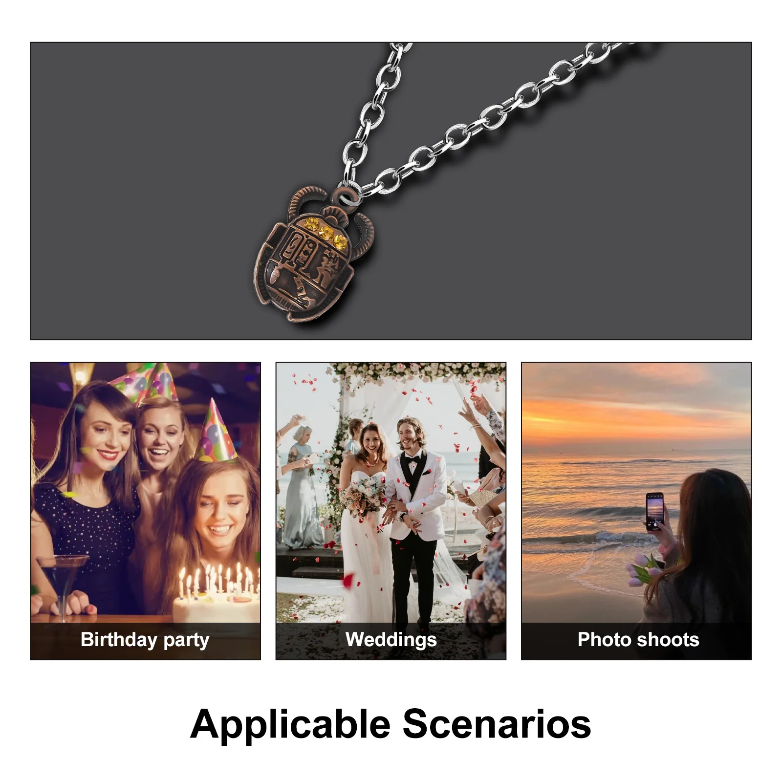 

40Pcs Beetle Charm Necklace Pendant DIY Jewelry Craft Metal Charms for Bracelets Keychains Gift Supplies Beetle Charm