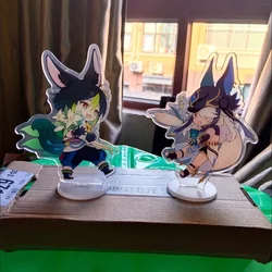 Hot Acrylic Keychain Characters Cyno Tighnari Albedo Venti Figures Key Chain Cosplay Accessories Gift Acrylic Figure Stand Model