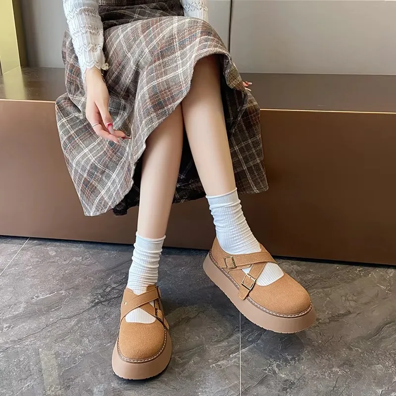 French women's shoes fairy style flat shoes wear-resistant 2024 summer new retro versatile round toe single shoes for children