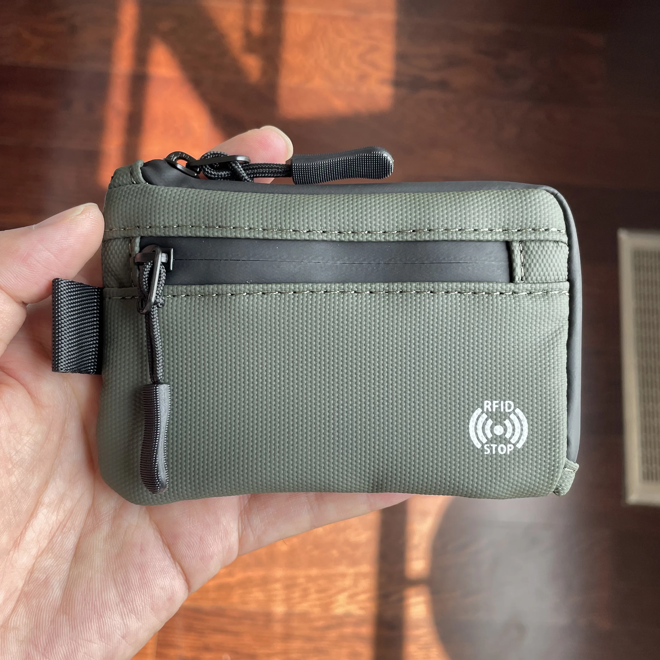 Waterproof Men's Mini Wallet Rfid Credit Card Holder Nylon Slim Purse Zipper Key Card Case Male Tactical Coin Purse Card Bag