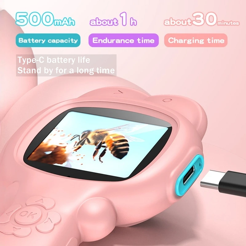 مجهر كاميرا محمول للأطفال 2 في 1 مجهر رقمي مكبر 500x محمول للأطفال ألعاب علمية تعليمية هدايا #5