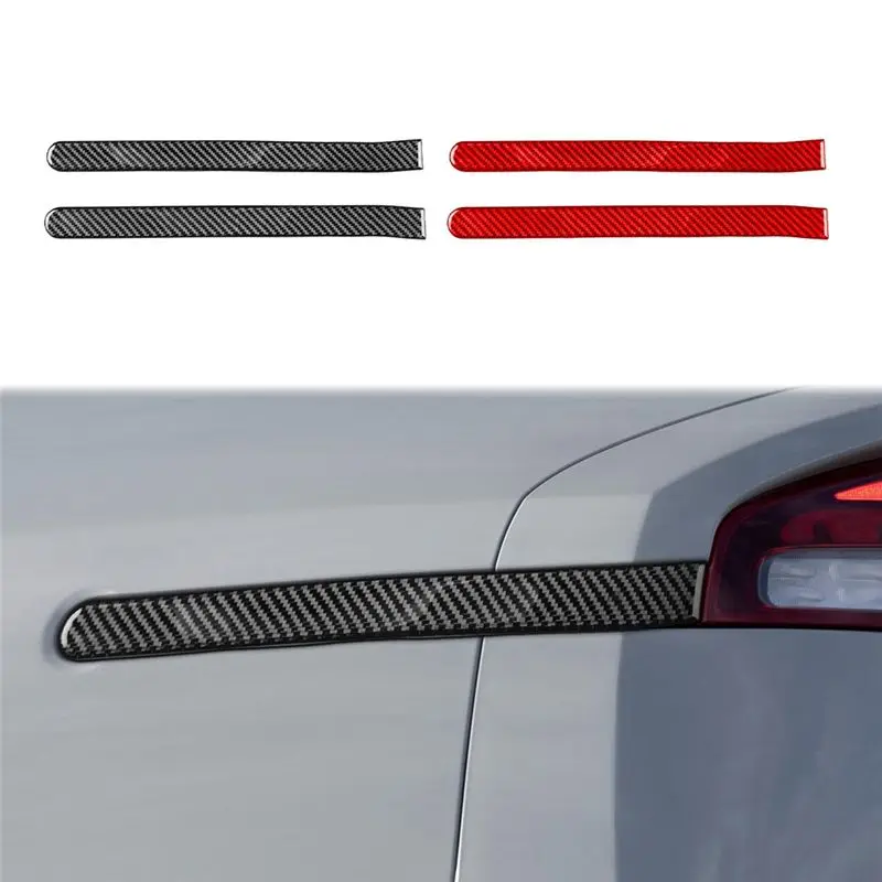 Superior-Carbon Fiber Rear Light Emblems Side Lamp Stripes Trim For Kia Stinger 2018-2023 Car Decoration Accessories Sticker view 5