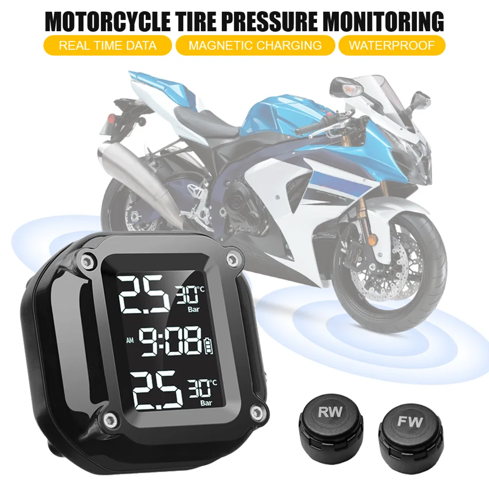 

Motorcycle Wireless Tire Pressure Detector Motorcycle Tire Pressure Monitor M5 Combination Digital Display External Motorcycle W