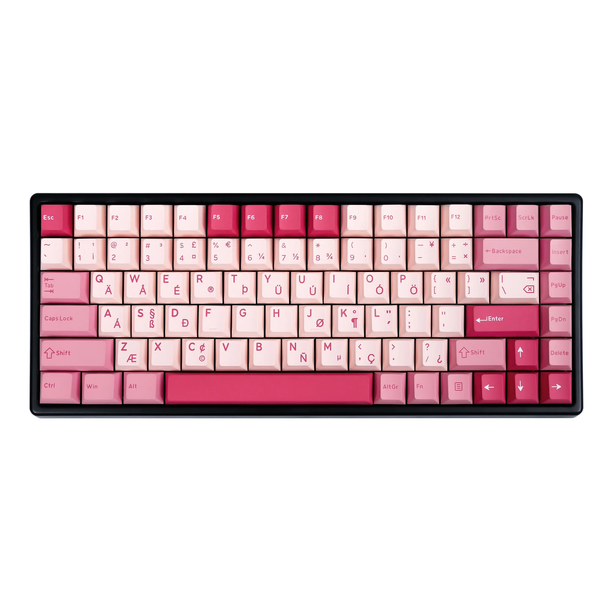 GJ Sakura Matsuri Hirigana PBT Doubleshot Keycap Cherry Profile for Mechanical Keyboard Thai Hebrew Irish Ireland Alice