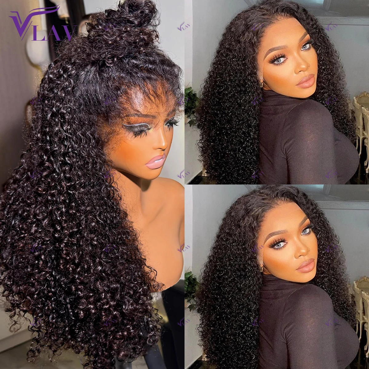 360 HD Transparent Lace Wig 400 Density Wigs Human Hair 13×4/13×6 HD Lace Frontal Wigs Glueless Kinky Curly PrePlucked For Women