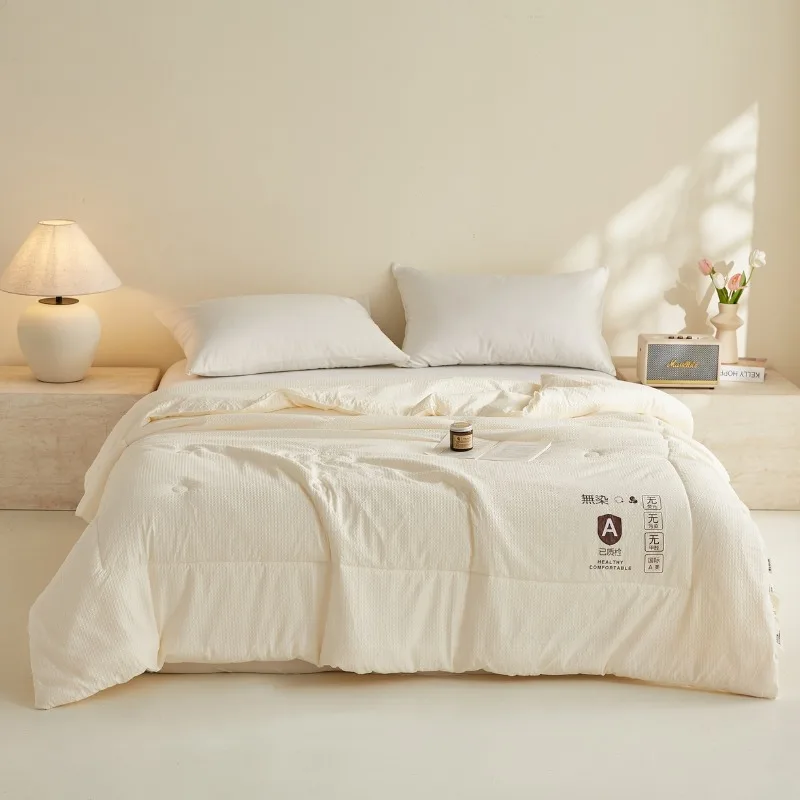 Summer solid color soybean fiber quilt universal in all seasons thin quilt soft summer cool soybean air conditioner quilt
