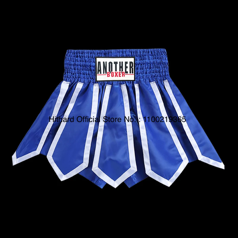 Muay Thai Shorts Kick Boxing Shorts Men Women Child Lotus Ribbons Satin Kickboxing Pants MMA Martial Arts Grappling Fight Wear