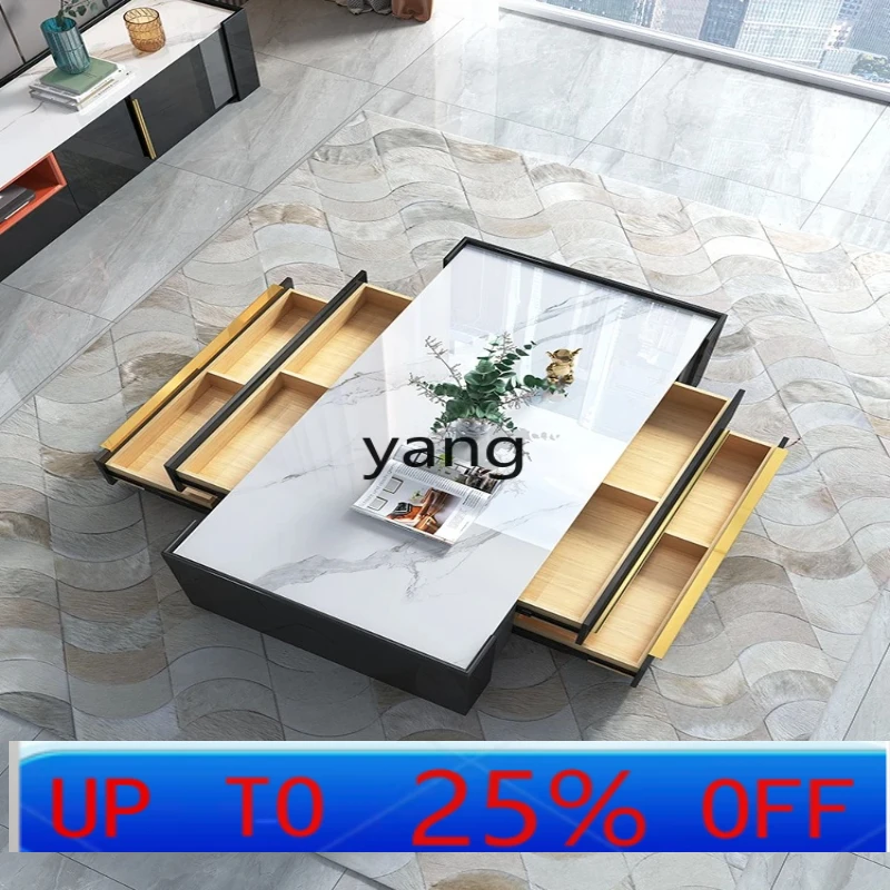 

LH Light Luxury Rock Plate Coffee Table TV Cabinet Combination casual Modern Living Room Home