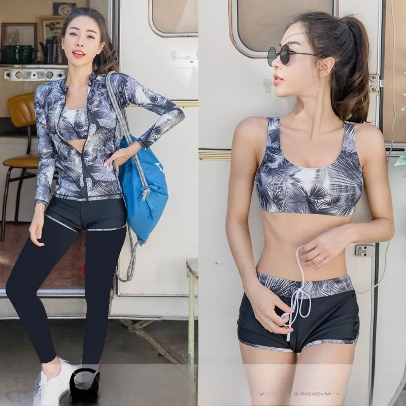 

Women's Wetsuit Long Sve Long Pants Zipper Sun Protection Swimming Suit Surfing Snorkeling Suit Trendy Set Jellyfi Clothes