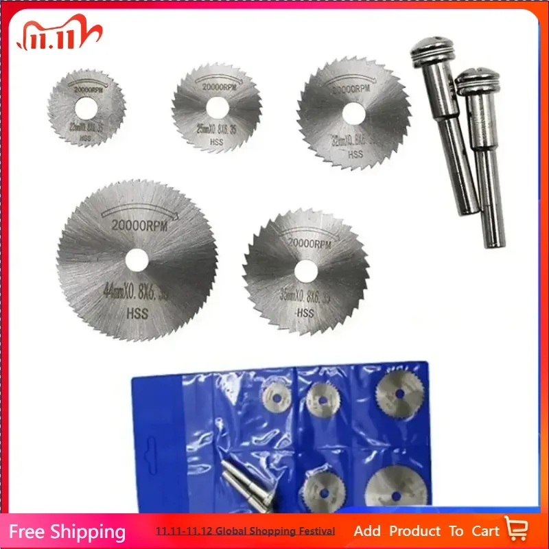 Mini HSS Circular Saw Blades Wood Aluminum Cutting Disc Dremel Accessories Discs Drill Mandrel Rotary Tool Wood Saw