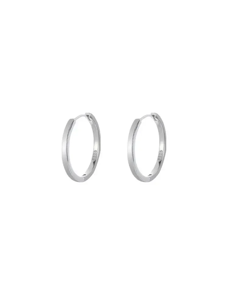 REETI-925 Sterling Silver Round Gold Earrings para Mulheres, Moda Coreana Jóias, Presente