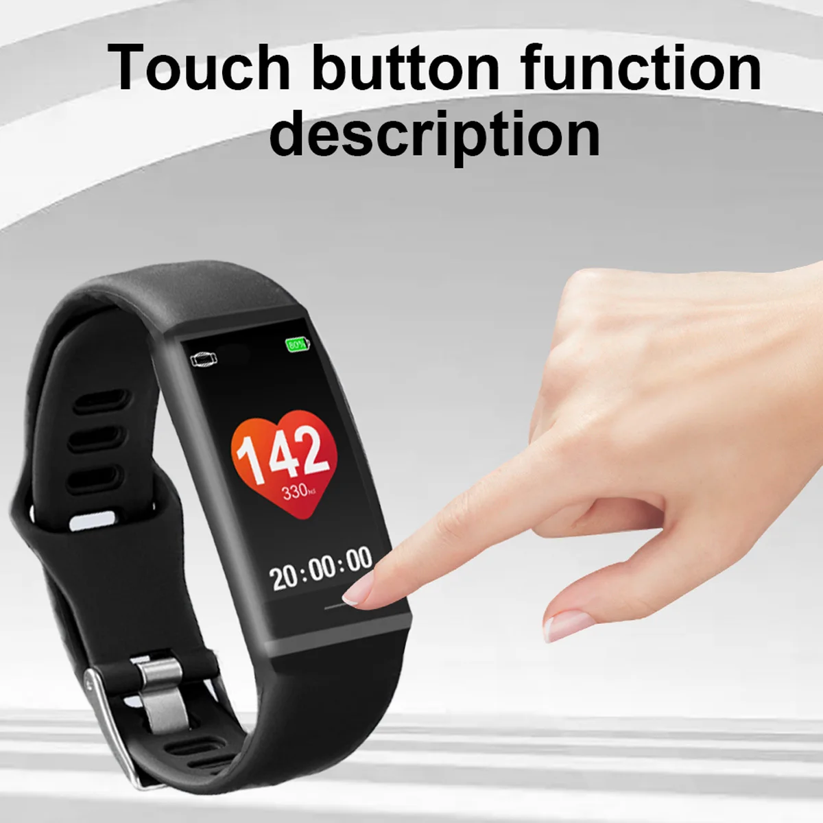 Heart Rate Monitor and Chest Strap Exercise ANT+ Bluetooth 5.3Khz HRM with Finesse Tracker Smart Bracelet Waterproof