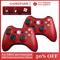 Control Inalámbrico para Xbox 360, Compatible con Xbox 360/Slim/Elite/Windows/PC, Gamepad para Videojuegos, Joystick de 6 Ejes, Doble Vibración, 2.4G