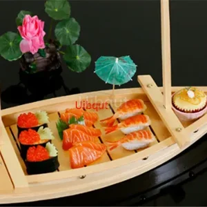 Artesanal De Madeira Japonesa Sushi Barcos, Bandeja De Marisco, Navio Sashimi, Assorted Cold Dish, Restaurante Ferramenta, Grande, 40cm a 90cm 8 principais vendas barco de sushi madeira - №7