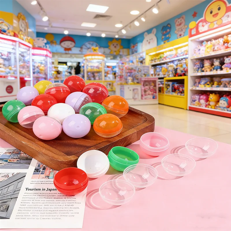 Bulk Empty Surprise Eggs 50Pcs 32mm Clear Capsules for Event Prizes, Classroom Rewards, DIY Projects, Perfect for Tiny Treasures