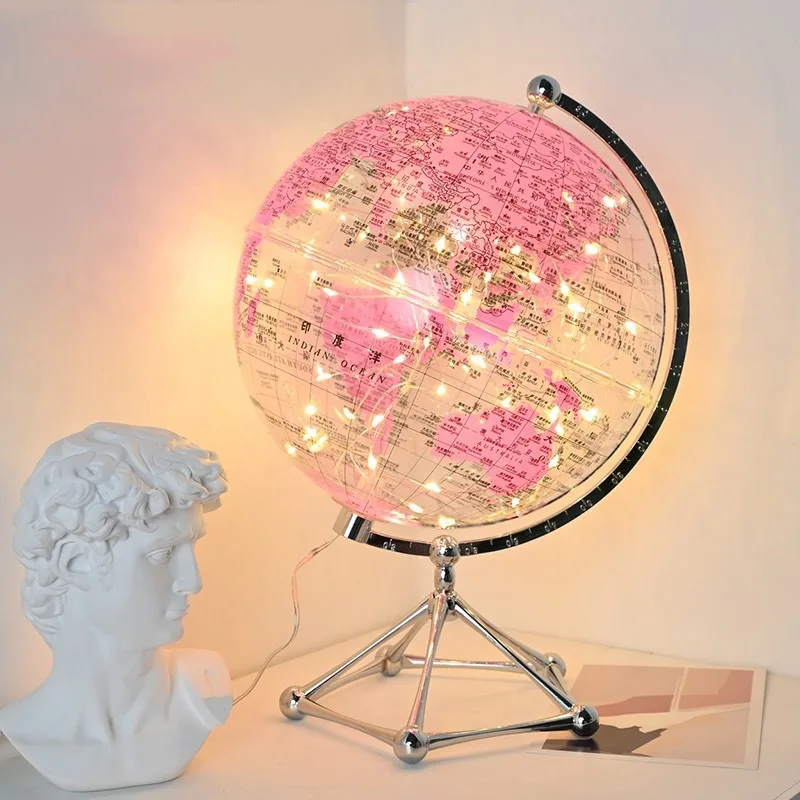 LED Transparent Mova Globe Home Decor Light Luxury Home Ornament Living Room Study Office Table Decorations Globe Earth Decorate