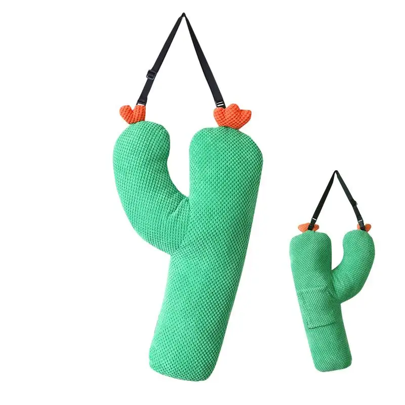 Seat Belt Pillow For Kids 3D Cute Cactus Car Pillow For Kids Car Interior Decoration Vehicle Shoulder Pads Cuddly Plush Toy For