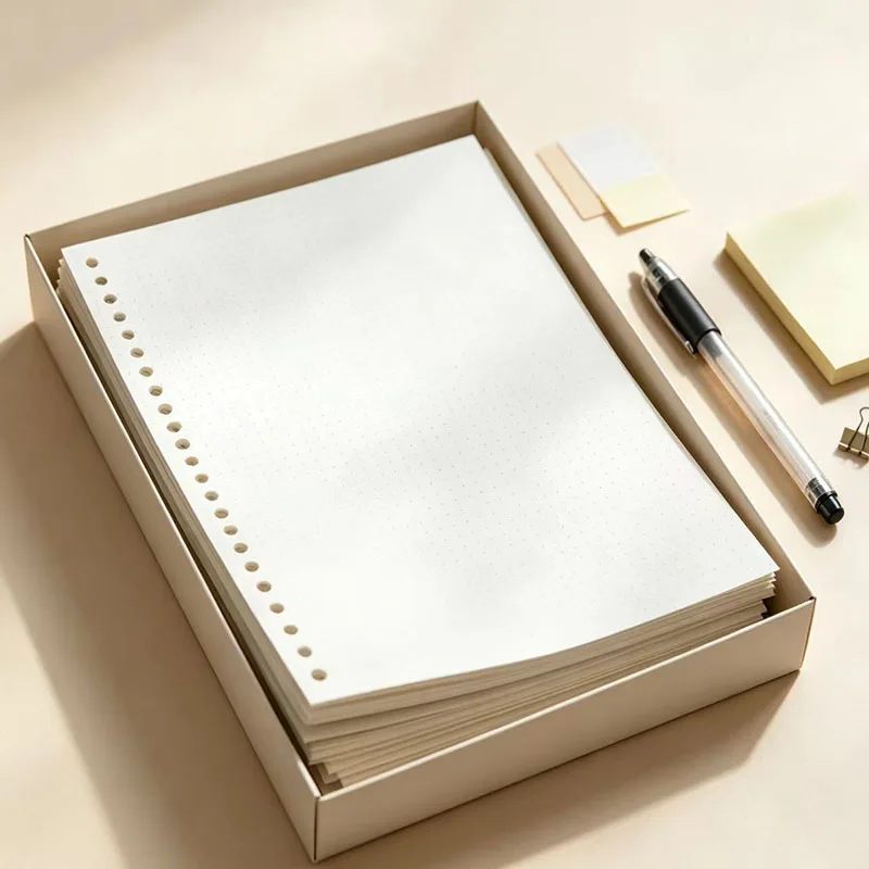B5 dot matrix loose leaf paper, thick writing paper, suitable for daily school learning and office use (60 sheets/book)