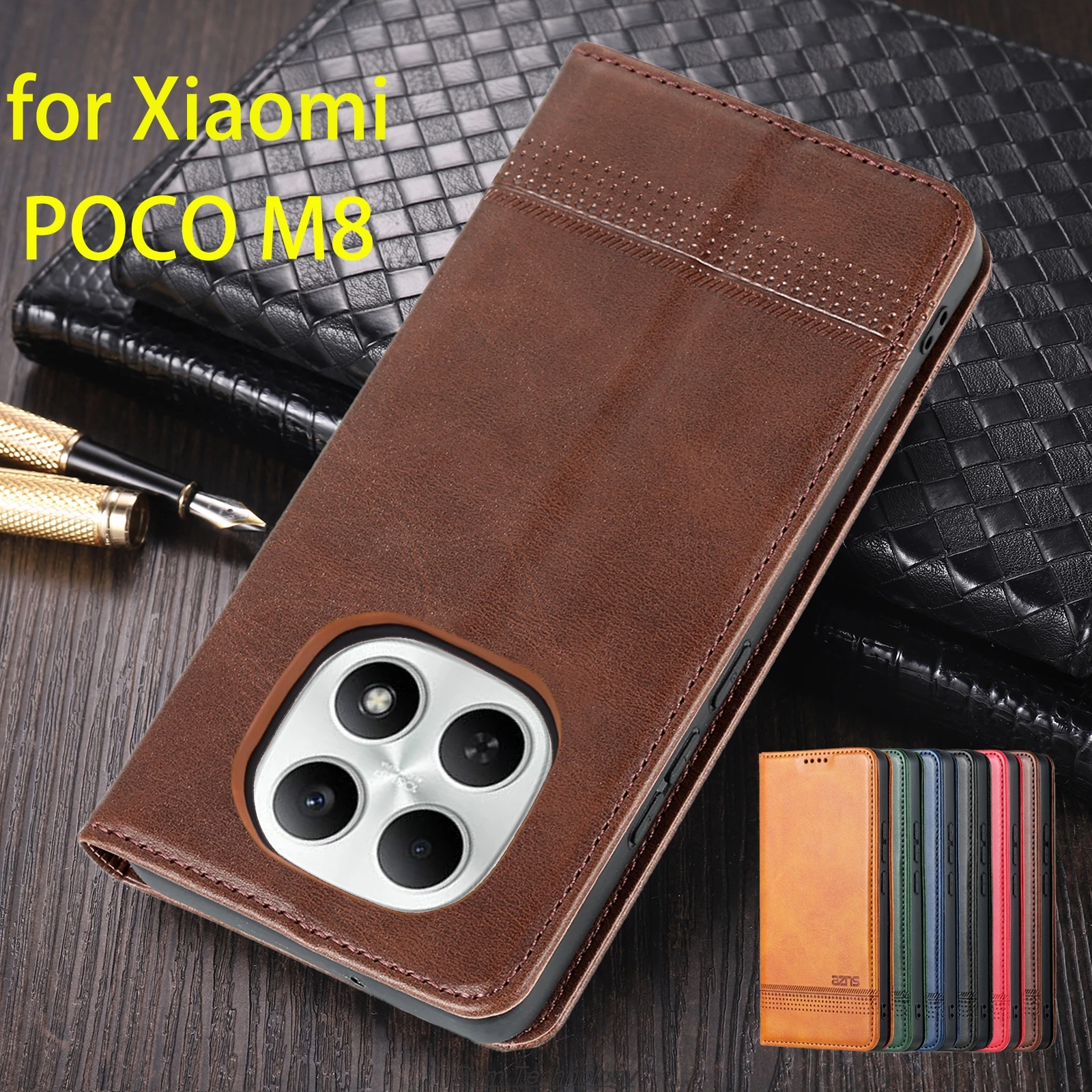 

Deluxe Magnetic Adsorption Leather Fitted Case for Xiaomi POCOPHONE POCO M8 5G Flip Cover Protective Case Capa Fundas Coque