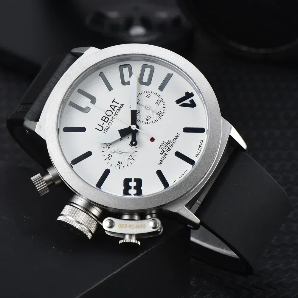 Popular Superb U-BOAT Brand Geneva Watches For Mens Multifunction Chronograph WristWatch Business Sport AAA Male Clocks view 2