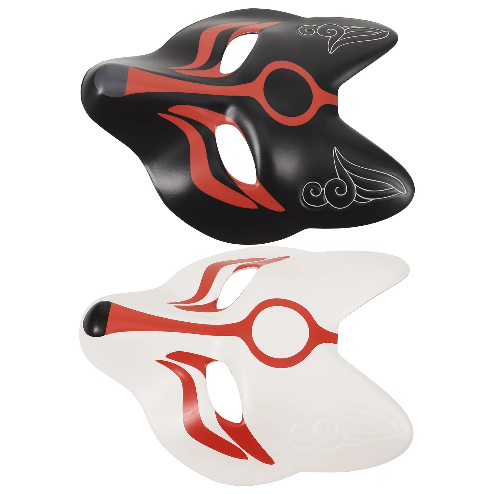 2 Pcs Eva Fox Mask Supplies Cosplay Stage Performance Props Halloween Costumes