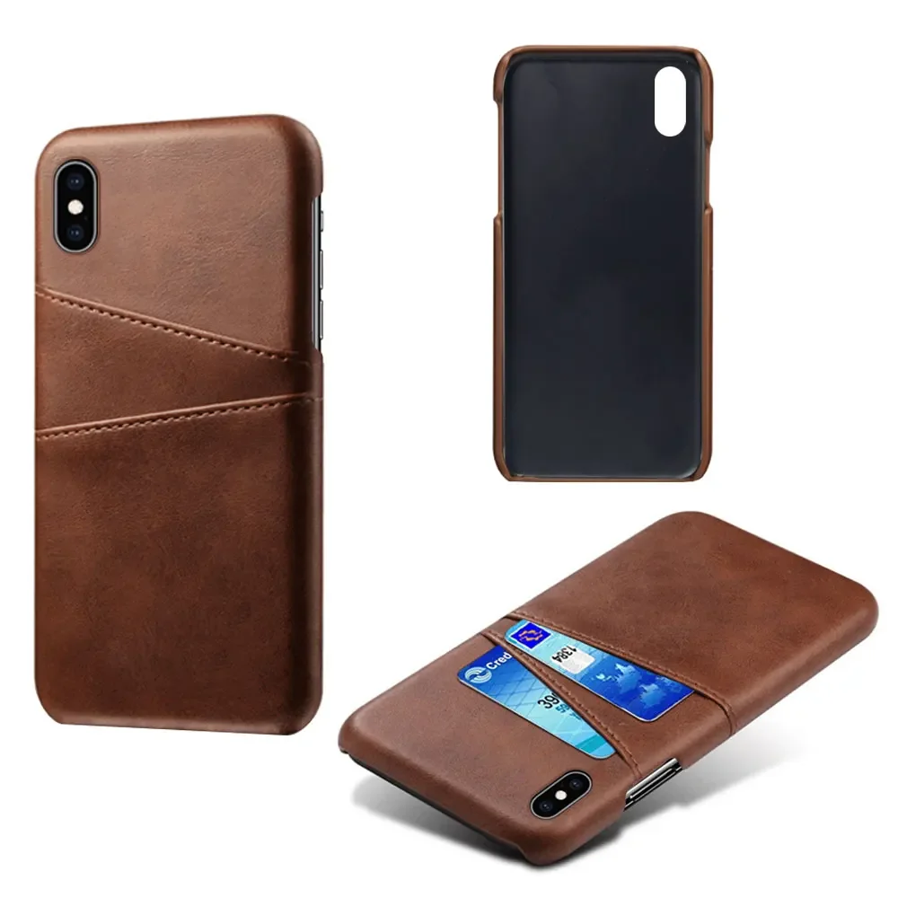 Leather Card Holder Case For iPhone 16 Pro MAX 15 14 13 12 11 XR XS X PU Leather Cover For iPhone 16 15 14 13 12 11 SE 2020 2022