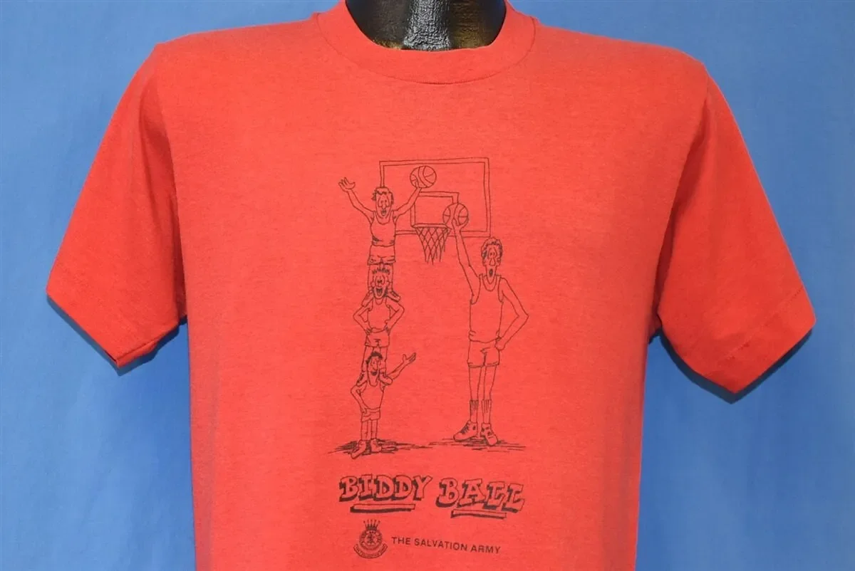 T-shirt du camp de basket-ball Biddy Ball des années 90, JCPenney Salvation Army, taille moyenne