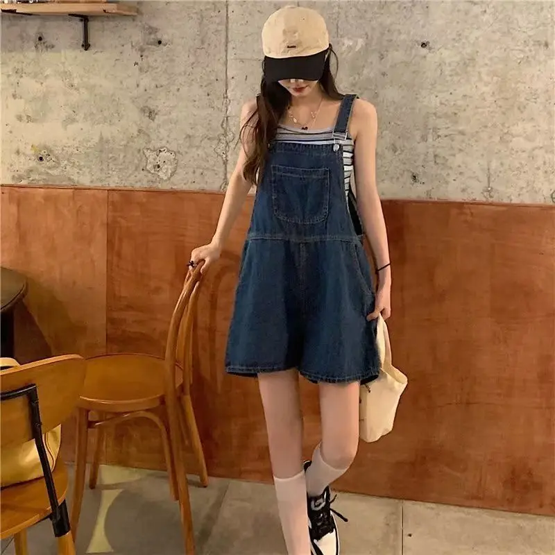 Pagliaccetti Tute da donna Combinaison Oneshoulder Colori Spalle Boyfriend Texture Panno da donna Riduzione multitasche per abbigliamento da spiaggia