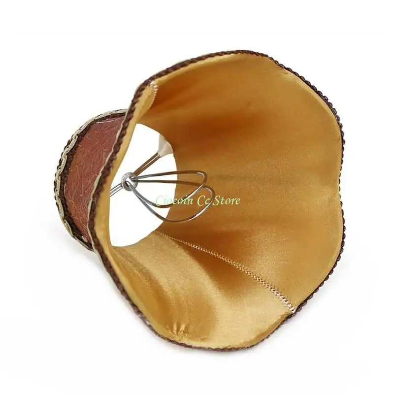 X90F Set of 3 Clip On Lamp Shades Elegant Lamp Cover Fabric Texture Chandelier Lamp Shades Suitable for Chandelier Elegances