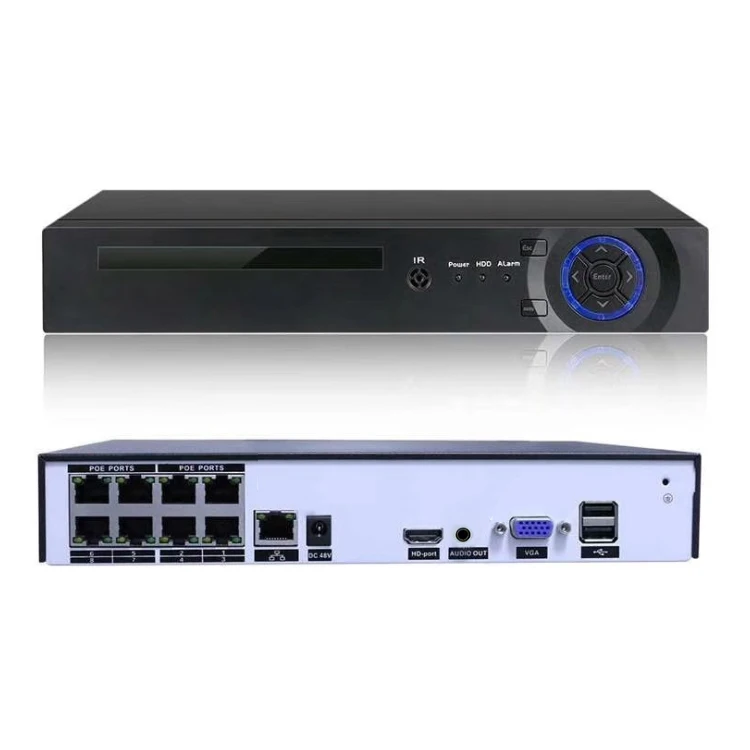 Smart Face Detection XMEYE H265 4K DVR Recorder 4Channel 8Channel 8MP Camera 8CH POE NVR