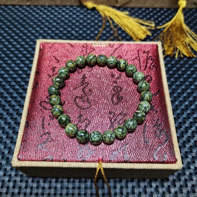 Tibetan Jade Medicinal King Stone Snake Pattern Jade Bracelet, Exquisite and Fashionable Versatile Bracelet Jewelry New