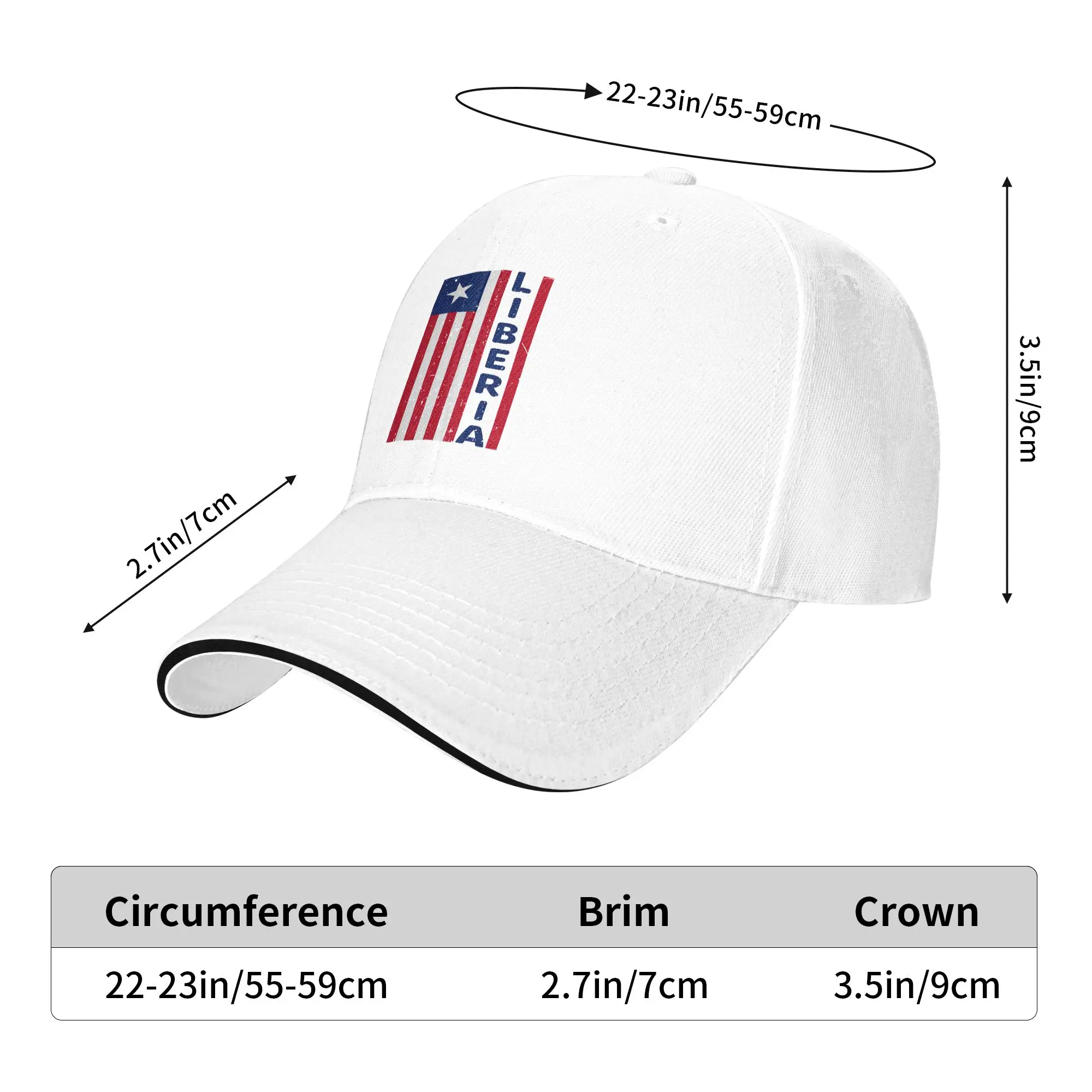 Liberia Liberian Pride Flag Vintage Liberia Independence Casual Baseball Cap Tennis Skate Trucker Hat Summer Male Baseball Caps - view 5