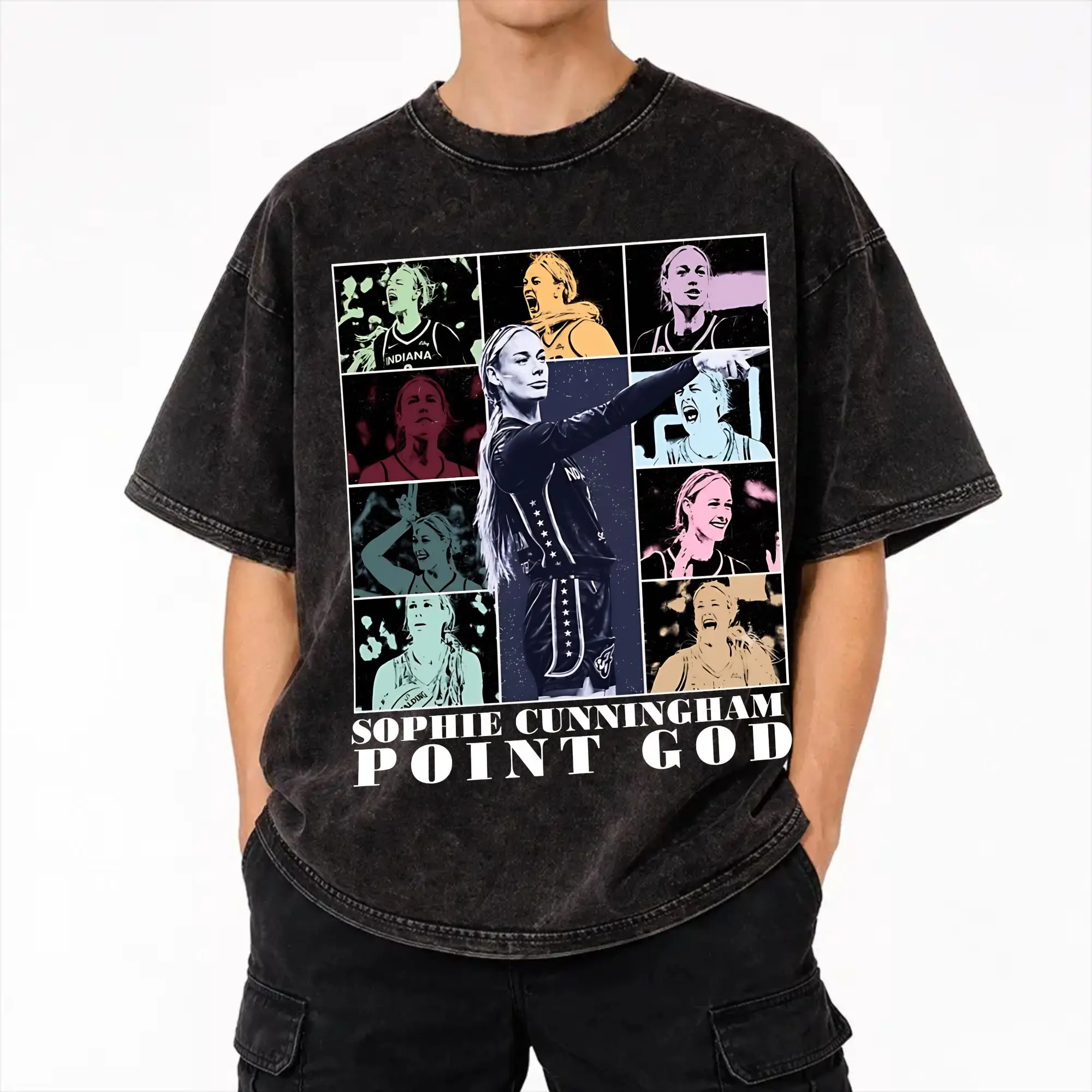 Camiseta Sophie Cunningham Point Merch para hombre y mujer, ropa de calle, camisetas de Hip Hop, camisetas con estampado gráfico, 100% algodón