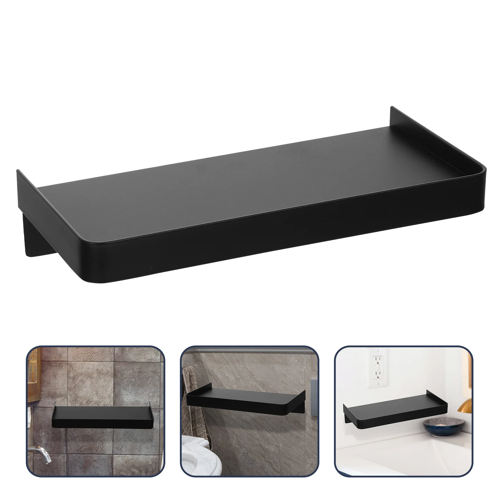 Corner Shelf Floating Bathroom Mobile Phone Holder Metal Rack Speakers Storage Shelves