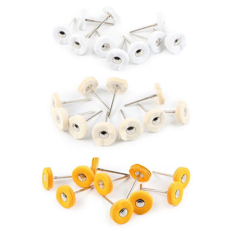 

Manufacturer Miniature Muslin Buff White Milky Yellow Jewellery Polishing Tool Mini Cotton Cloth Buffing Wheel