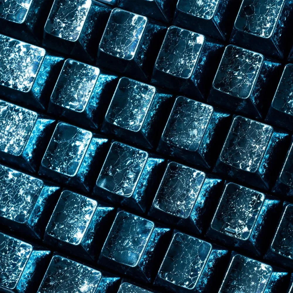Frost Theme Keycaps Set Custom Metallic Texture 100keys PBT Artisan Cherry Proflie Key Caps Mechanical Keyboard Game Accessory
